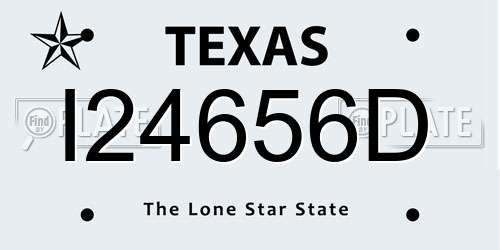 I24656D Texas License Plate