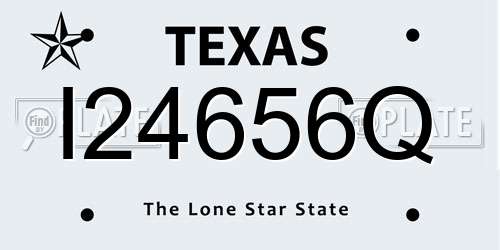 I24656Q Texas License Plate