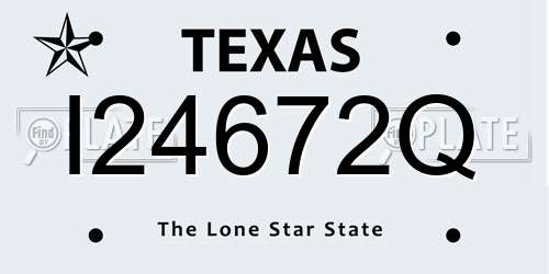 I24672Q Texas License Plate