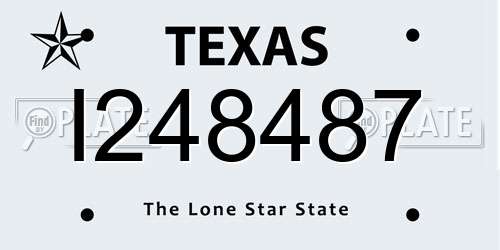 I248487 Texas License Plate