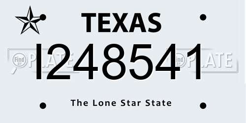 I248541 Texas License Plate