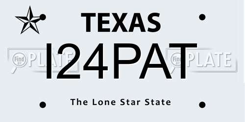 I24PAT Texas License Plate