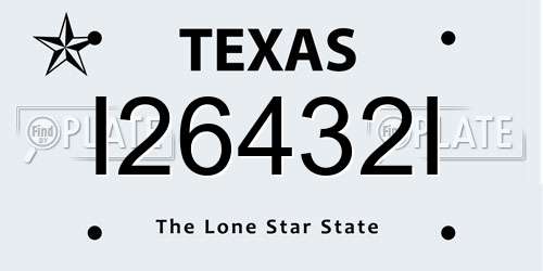 I26432I Texas License Plate