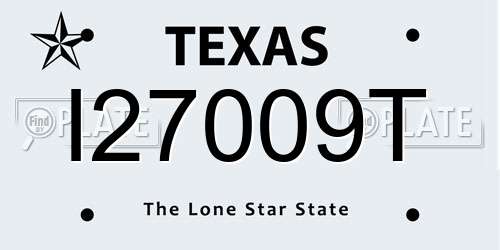 I27009T Texas License Plate
