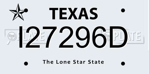 I27296D Texas License Plate