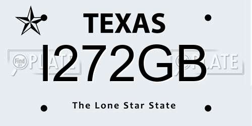 I272GB Texas License Plate