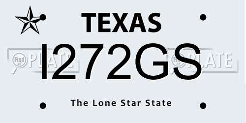 I272GS Texas License Plate