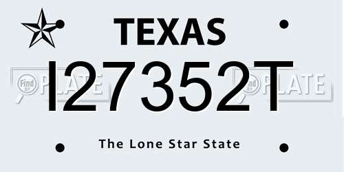 I27352T Texas License Plate