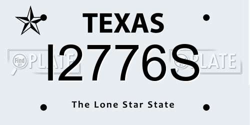 I2776S Texas License Plate