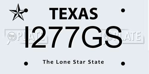 I277GS Texas License Plate