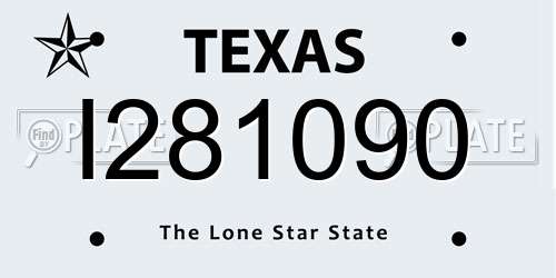 I281090 Texas License Plate