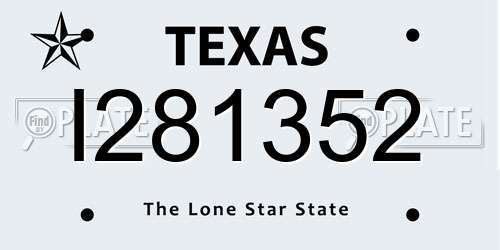 I281352 Texas License Plate