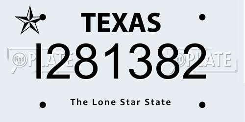 I281382 Texas License Plate