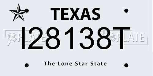 I28138T Texas License Plate