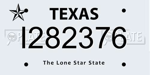 I282376 Texas License Plate