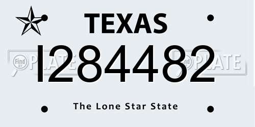 I284482 Texas License Plate