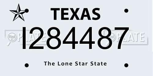 I284487 Texas License Plate