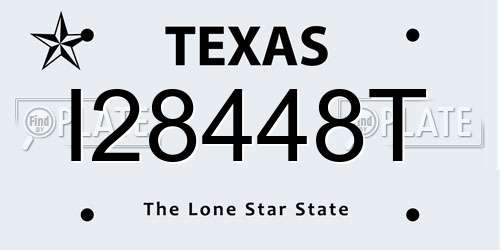I28448T Texas License Plate