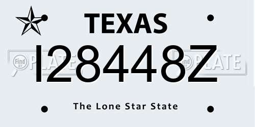 I28448Z Texas License Plate