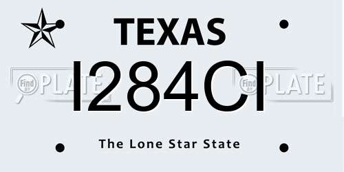 I284CI Texas License Plate