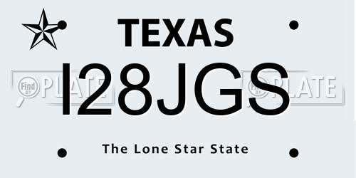 I28JGS Texas License Plate