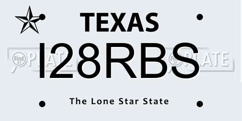 I28RBS Texas License Plate