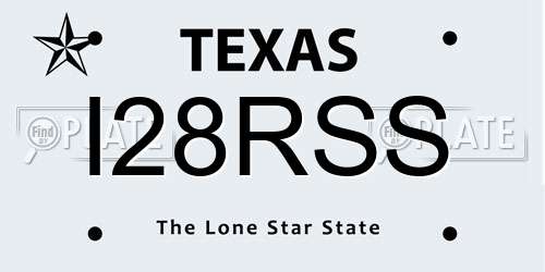 I28RSS Texas License Plate