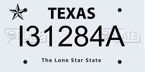 I31284A Texas License Plate