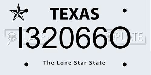 I32066O Texas License Plate