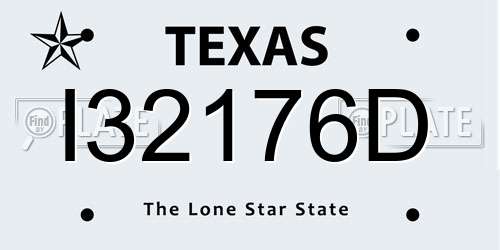 I32176D Texas License Plate