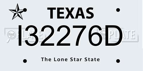 I32276D Texas License Plate