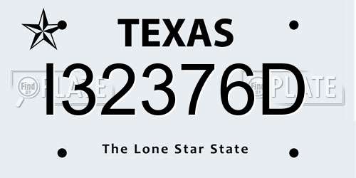 I32376D Texas License Plate