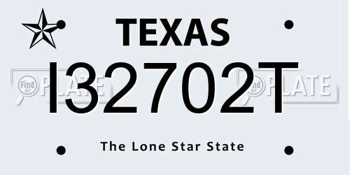 I32702T Texas License Plate