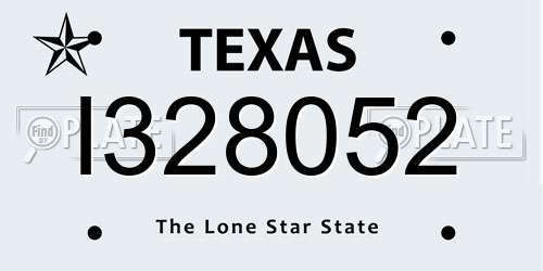 I328052 Texas License Plate