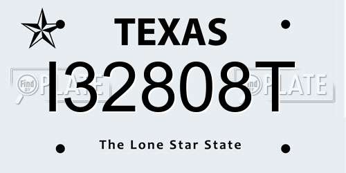 I32808T Texas License Plate