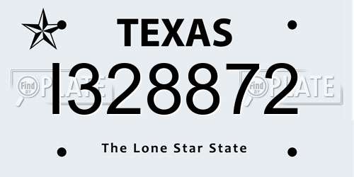 I328872 Texas License Plate