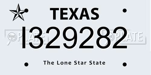 I329282 Texas License Plate