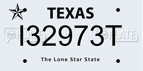 I32973T Texas License Plate