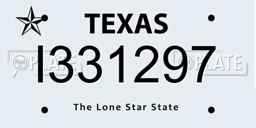 I331297 Texas License Plate