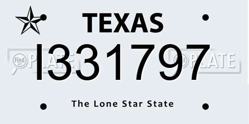 I331797 Texas License Plate