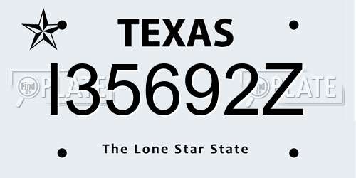 I35692Z Texas License Plate