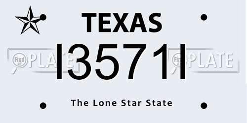 I3571I Texas License Plate