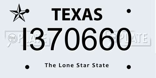 I370660 Texas License Plate