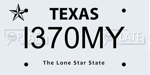 I370MY Texas License Plate