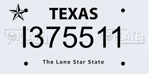 I375511 Texas License Plate
