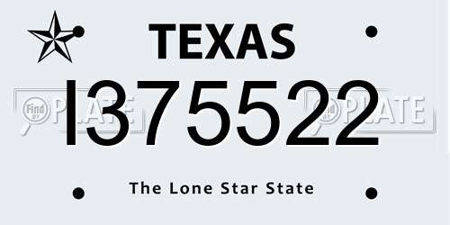 I375522 Texas License Plate