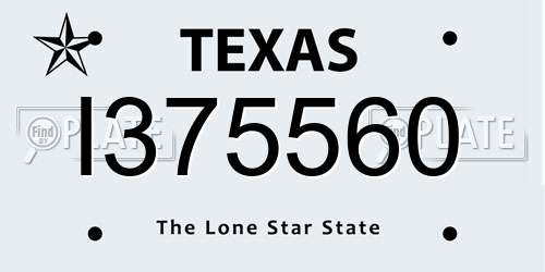 I375560 Texas License Plate