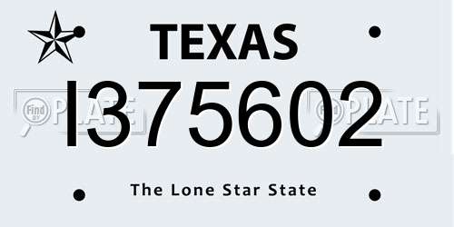 I375602 Texas License Plate