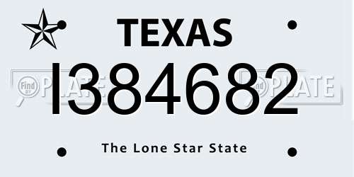 I384682 Texas License Plate
