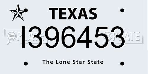 I396453 Texas License Plate